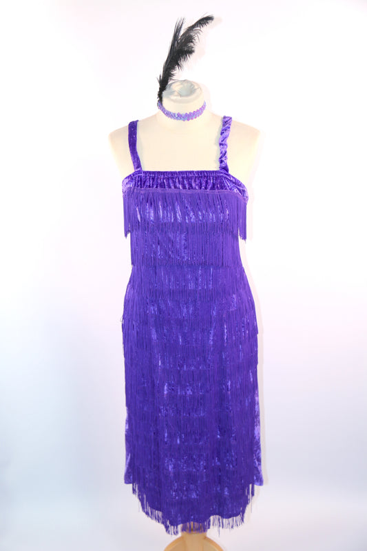 Purple Velvet Flapper Dress