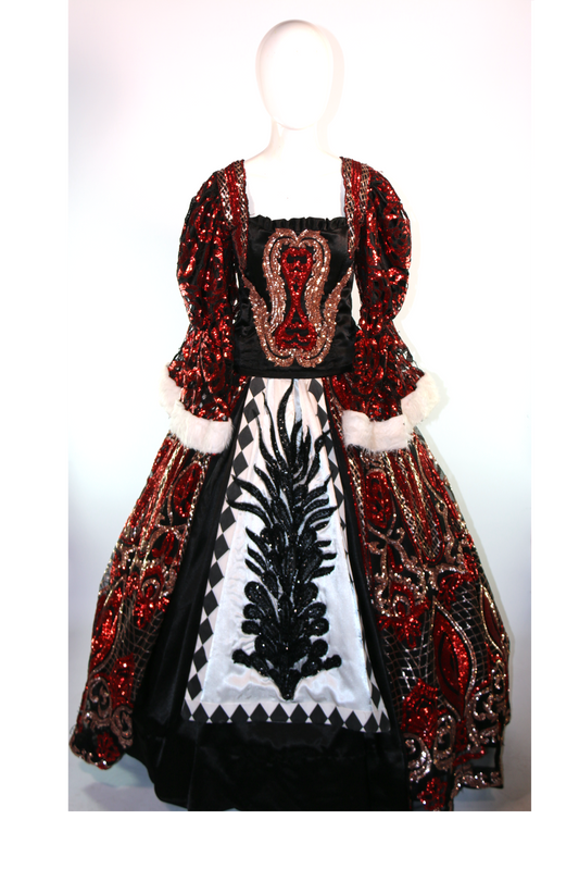 Queen Of Hearts Deluxe Two Piece Dress