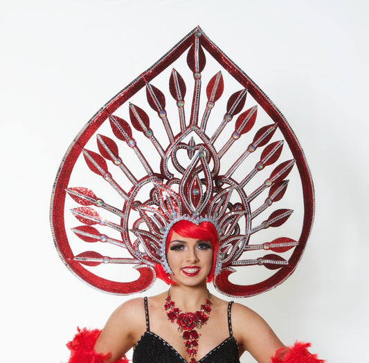 Red Ace Of Spades Deluxe Headpiece