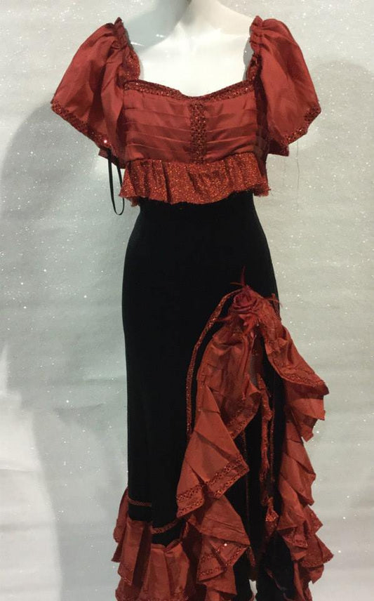 Black Red Pasodoble Dress