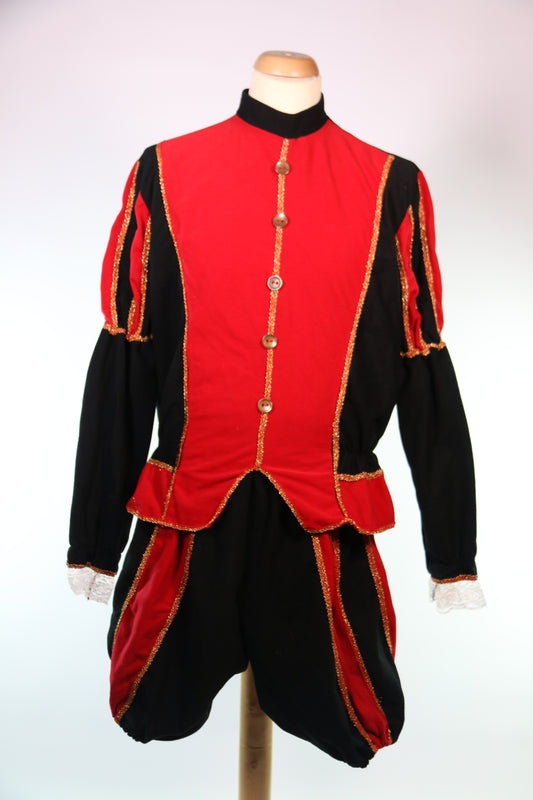 Black Red Velvet Medieval Tabbard