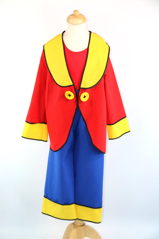 Red Blue Yellow Junior Clown Two Piece