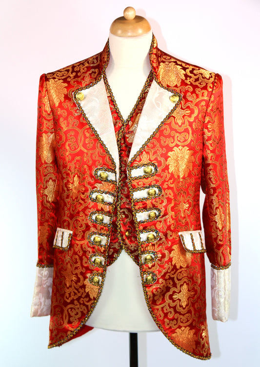 Red Brocade Court Two Piece Panto Deluxe