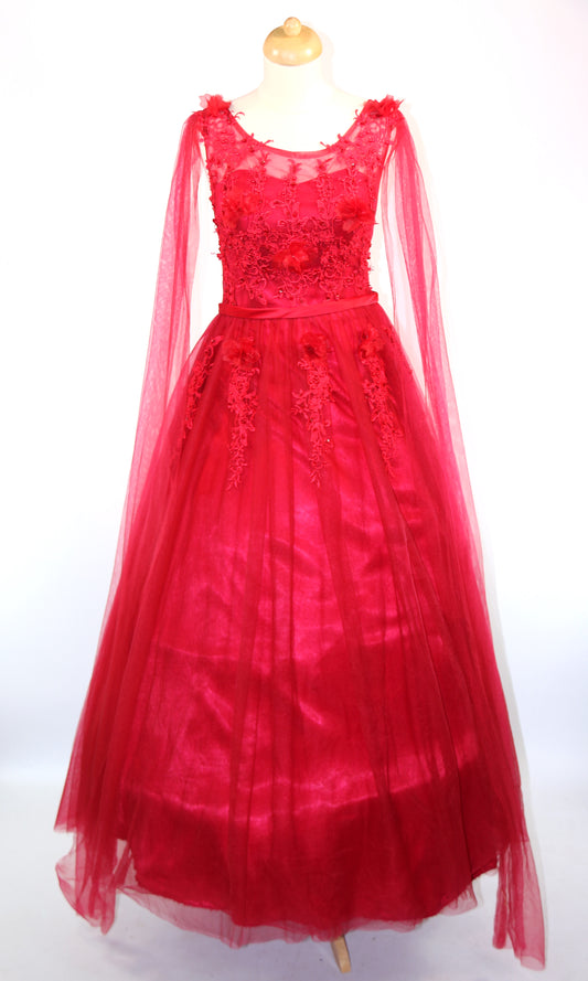 Red Ensemble Ballgown