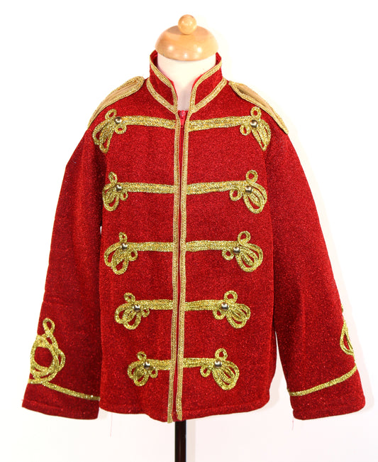 Red Gold Shimmer Uniform Jacket