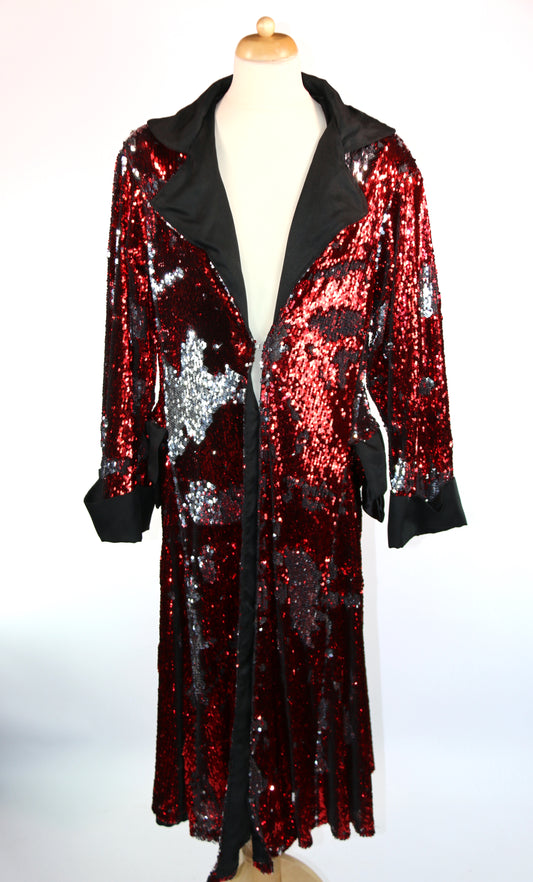 Red Reversible Sequin Wizard Deluxe Coat