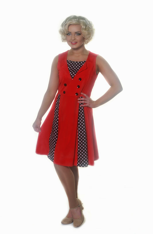 Red Black Rockabilly Dress