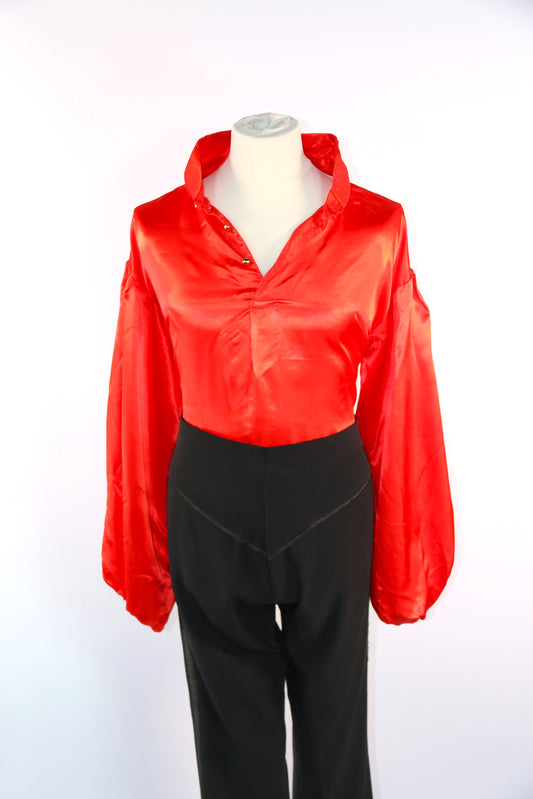 Red Satin Shirt