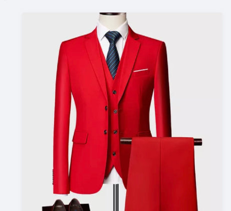 Red Three Piece Suit