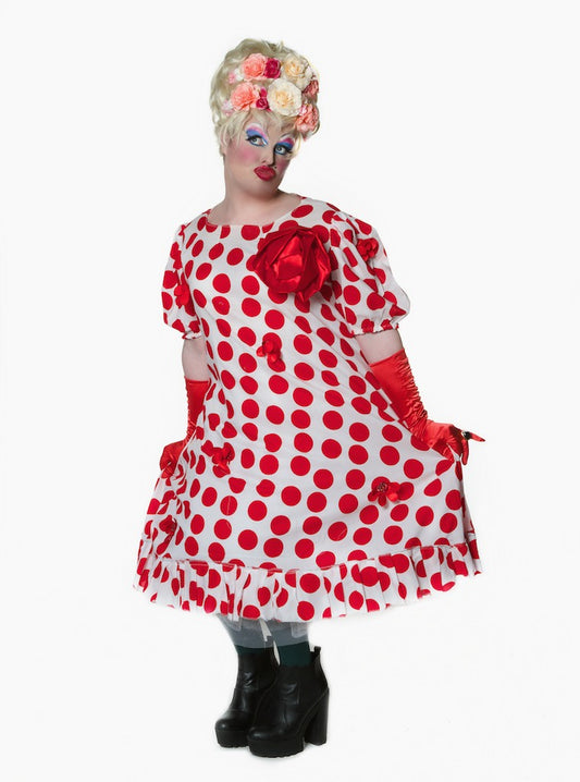 Red Spotty Dotty Dame Dress