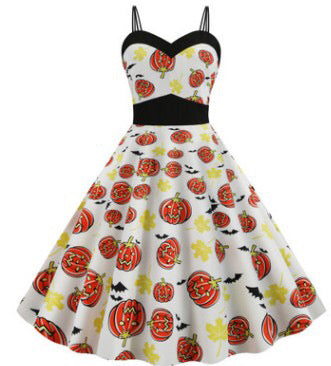 Multi Vintage Rockabilly Dresses Print