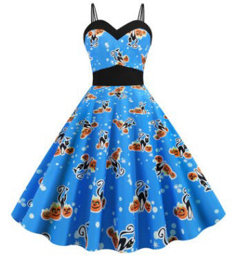 Multi Vintage Rockabilly Dresses Print