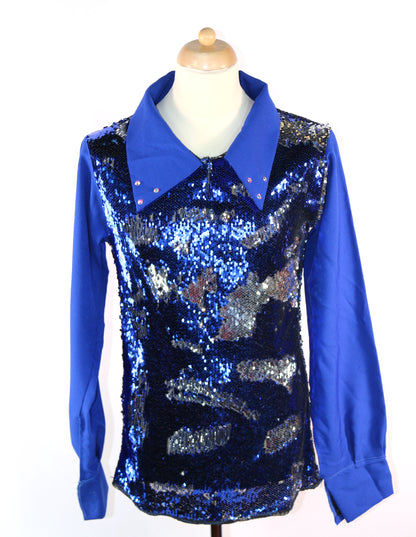 Reversible Sequin Shirt Tops