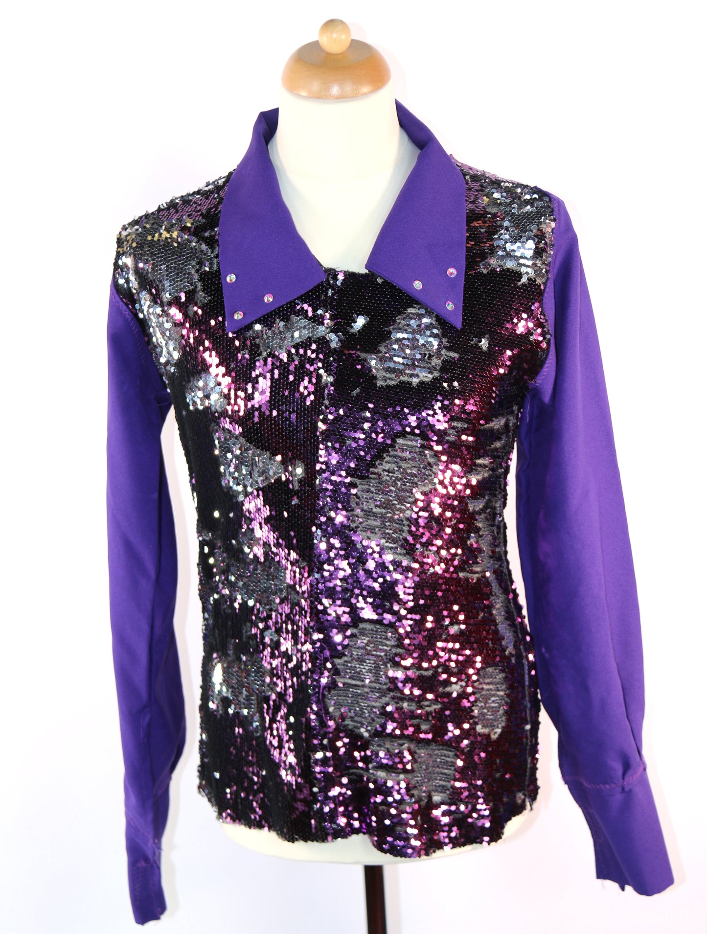 Reversible Sequin Shirt Tops