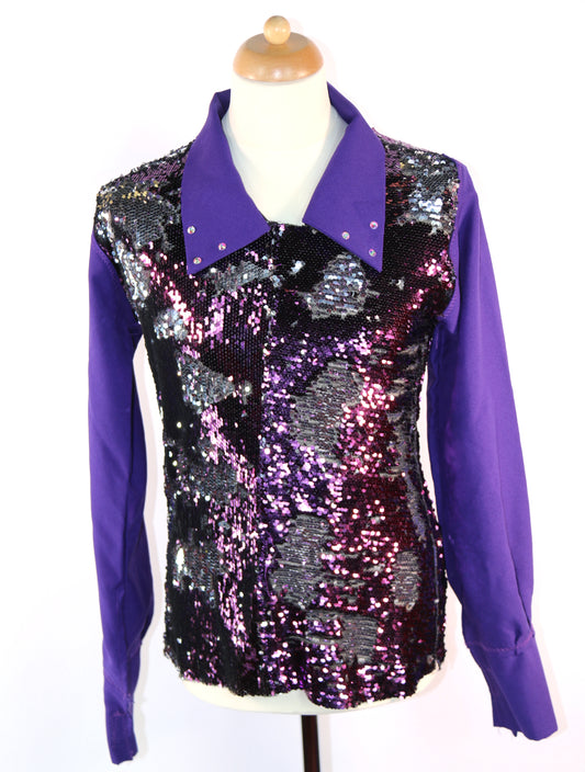 Reversible Sequin Shirt Tops