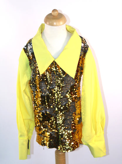 Reversible Sequin Shirt Tops
