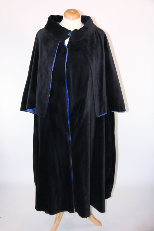 Black Royal Blue Beast Opera Cape