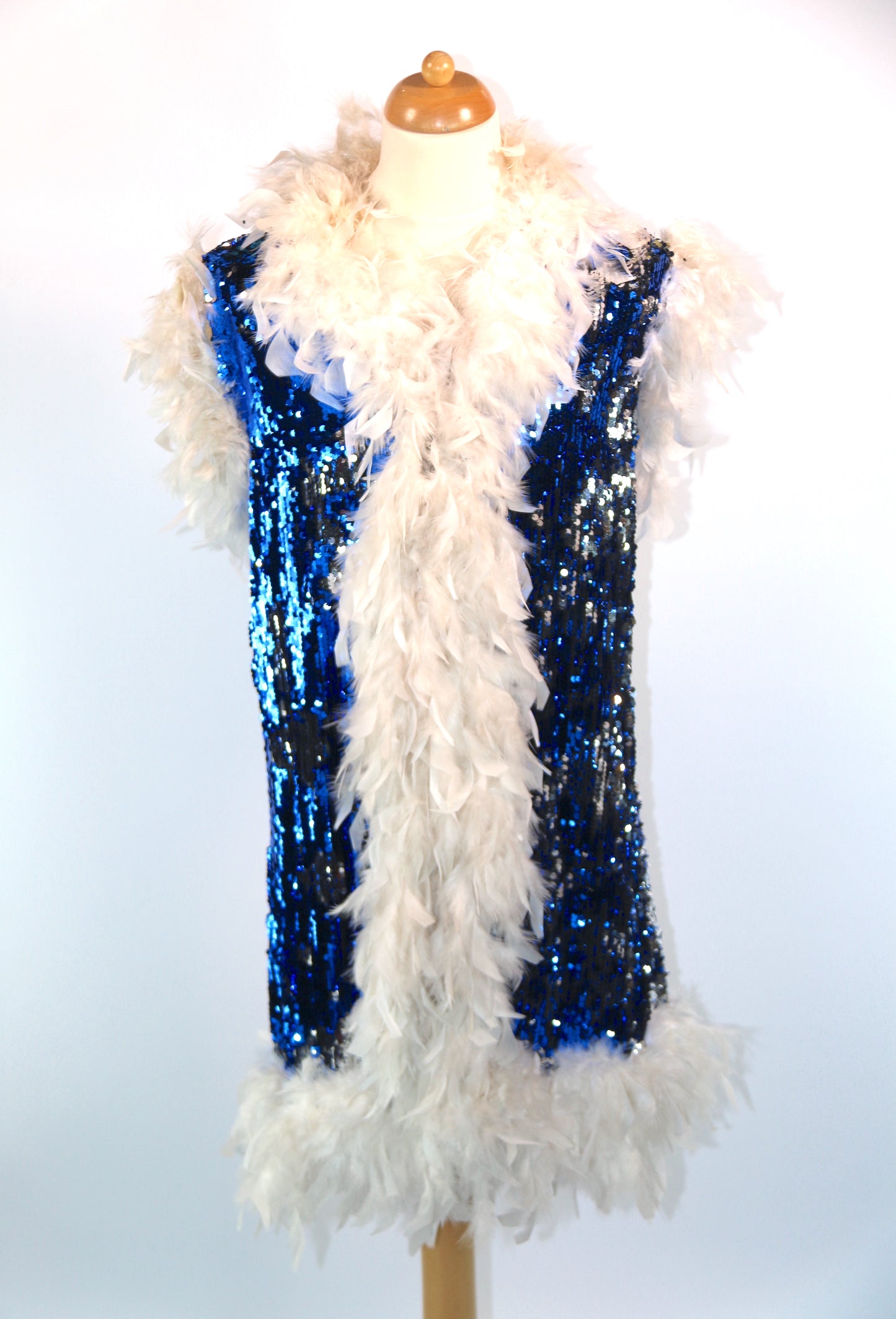 Royal Blue & Silver Reversible Sequin Gilet