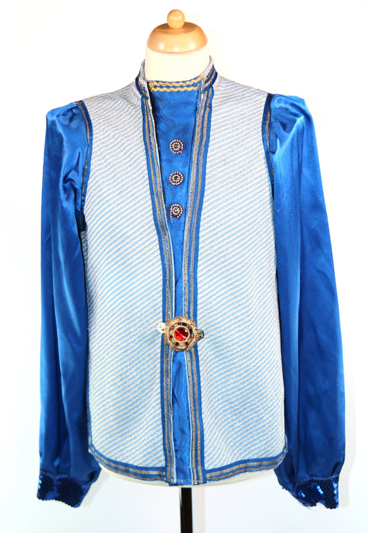 Sammy Silver Blue Panto Deluxe Suit