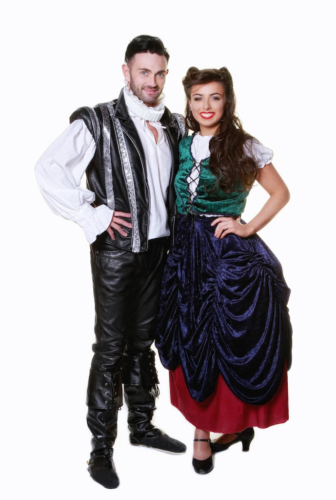 Black Leather Silver Will Shakespeare Doublet