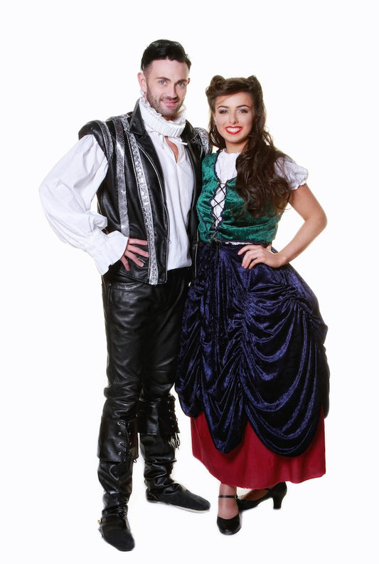 Black Leather Silver Will Shakespeare Doublet