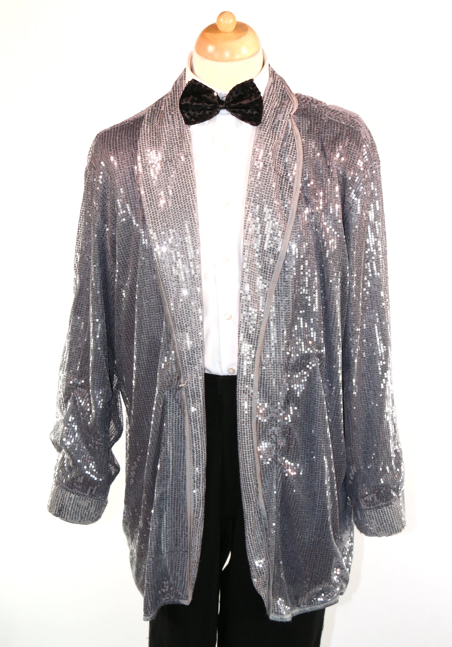 Silver Sequin Blazer Jacket