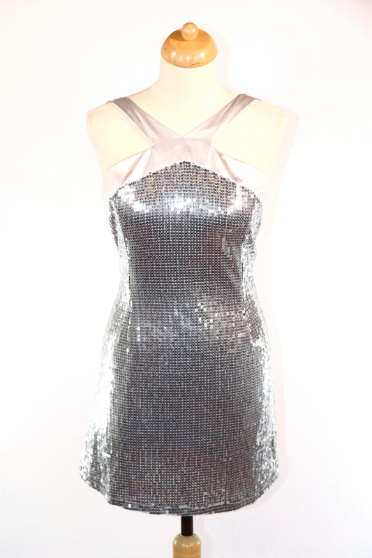 Silver Sequin Disco Dresses