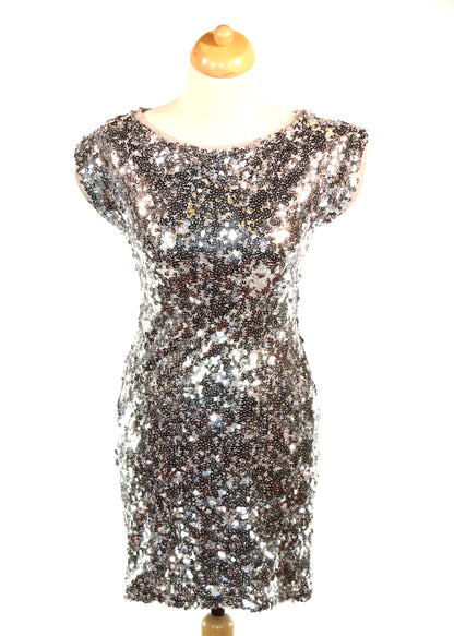 Silver Sequin Disco Dresses