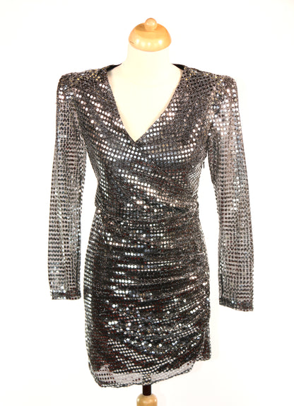 Silver Sequin Disco Dresses