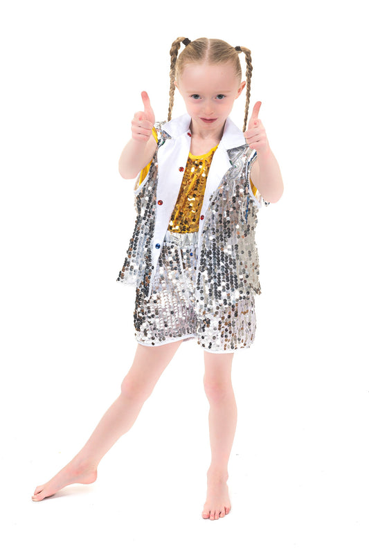 Silver Sequin Ali Shorts