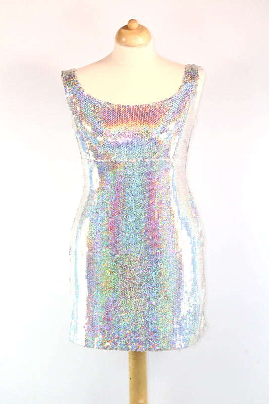 Silver Sequin Supreme Dress