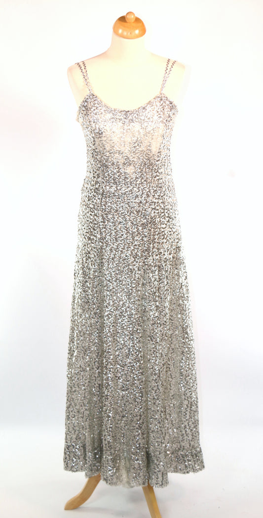 Silver Sequin Whitney Dress
