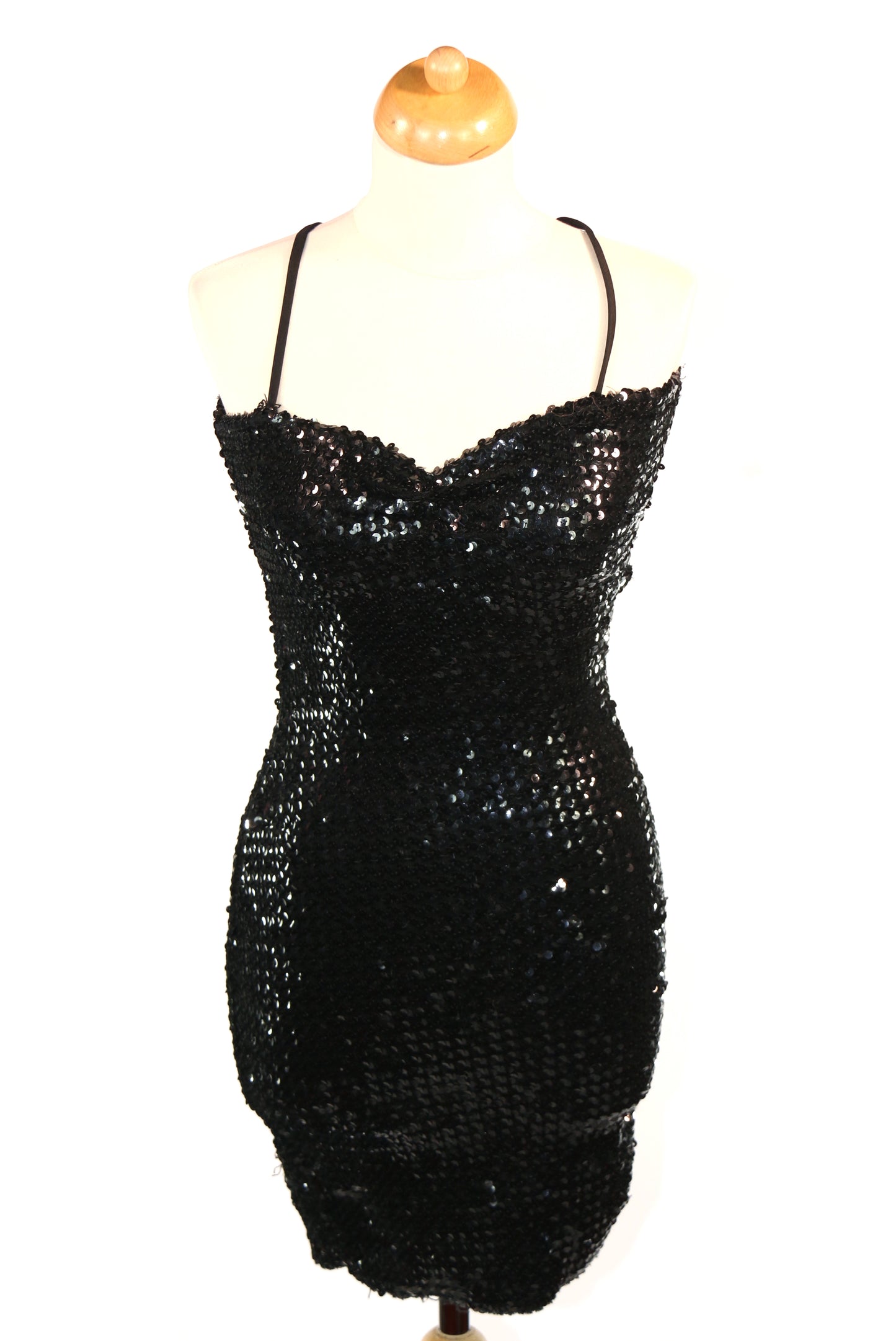 Spaghetti Strap Sequin Disco Dress Various