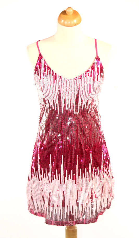Spaghetti Strap Sequin Disco Dress Various
