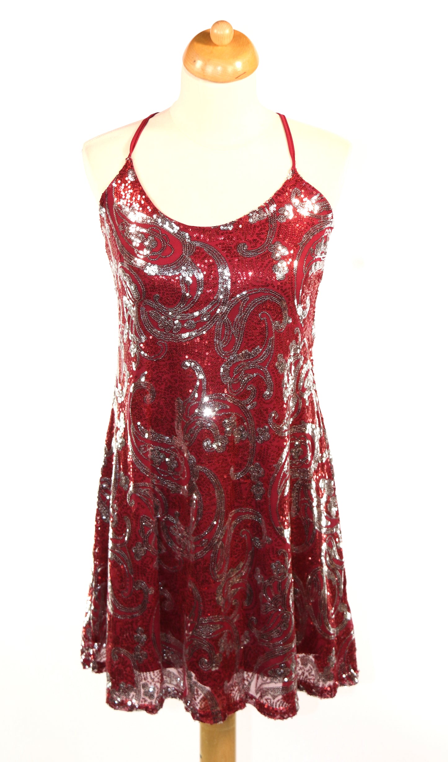 Spaghetti Strap Sequin Disco Dress Various