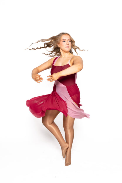 Wine and Pink Lyrical Dress