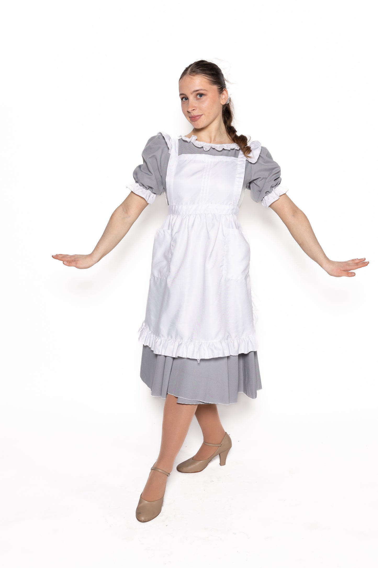 Grey Maid with White Apron