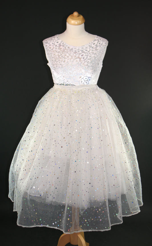 White Diamonte Tulle Romantic Skirt