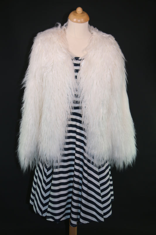 White Shaggy Fur Jacket