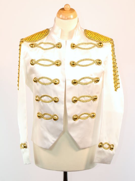 Gold White Military Box Jacket