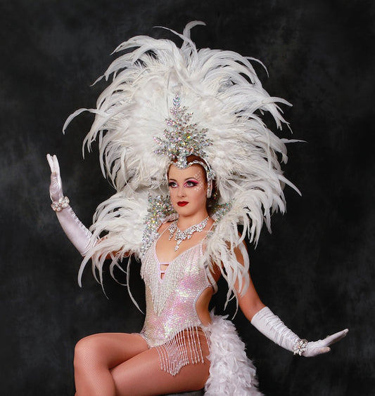 Mother Of Pearl Showgirl Leotard