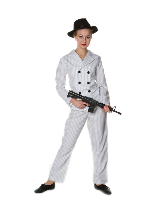 White Pinstripe Trousers