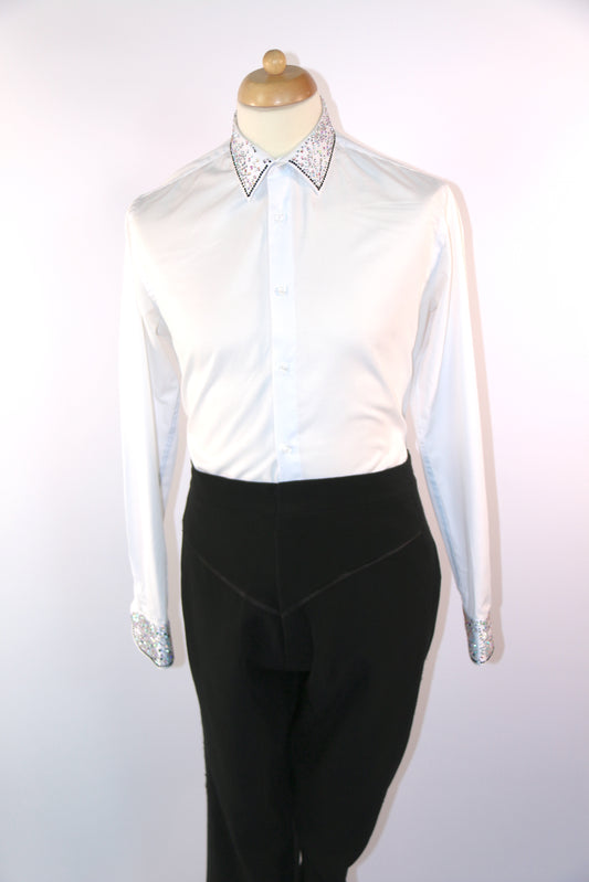 White Shirt Diamonte Detail Various