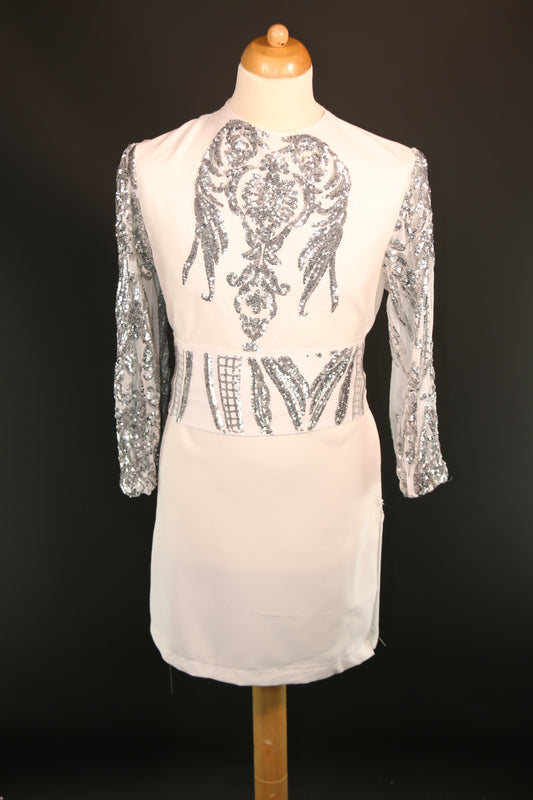 White Silver Entourage Tunic Top