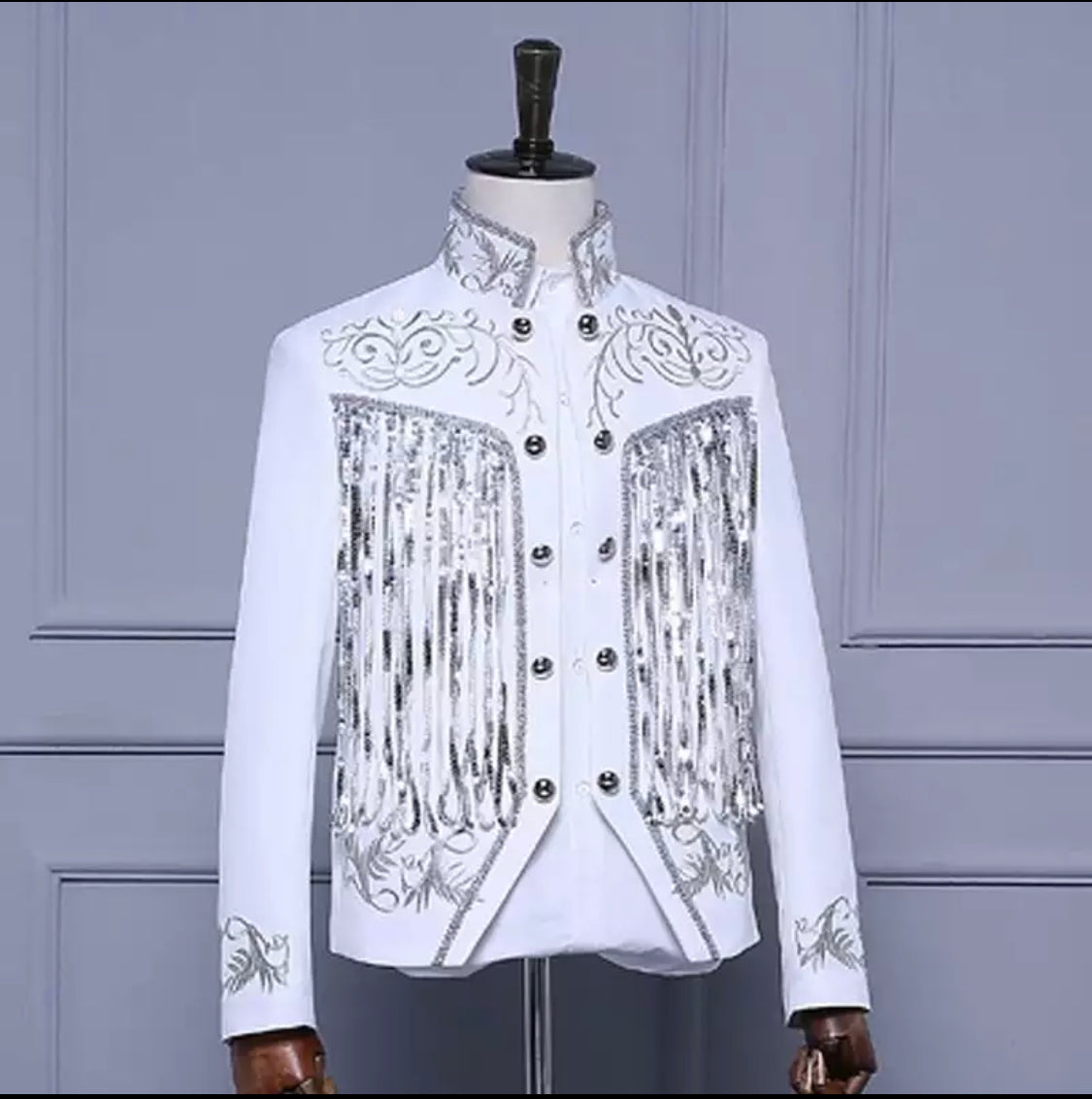 Silver White Matador Military Jacket