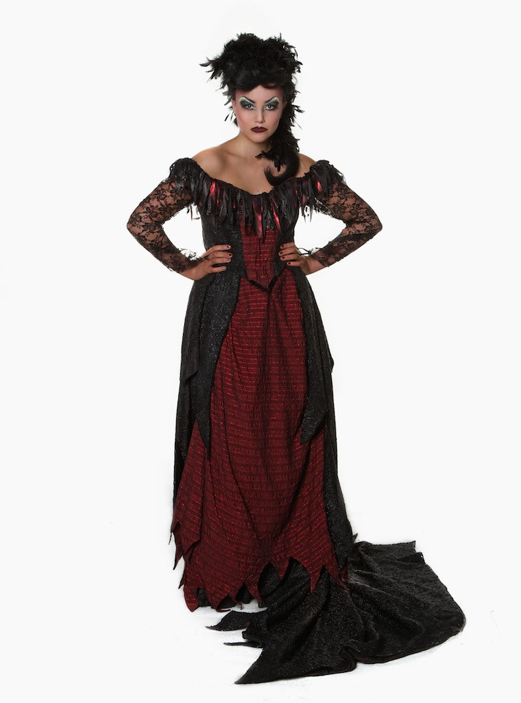 Red Black Witch Vintage Le Rue Dress Panto Deluxe