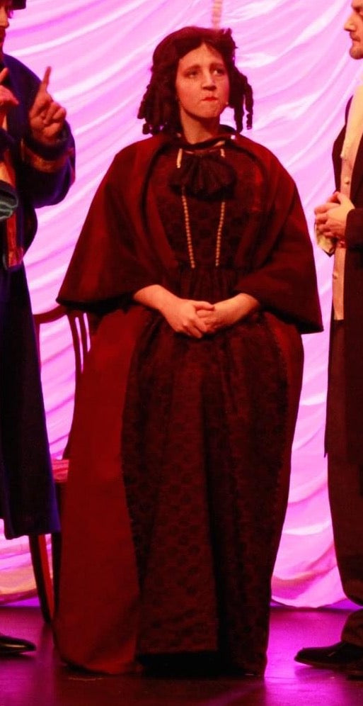 Wine Victorian Dress Shawl