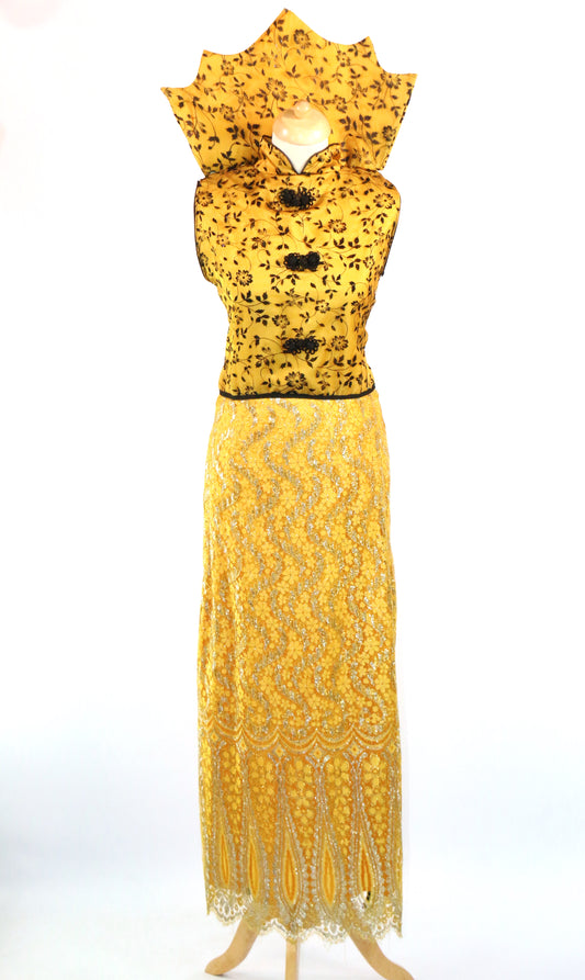 Yellow Mandarin Dress